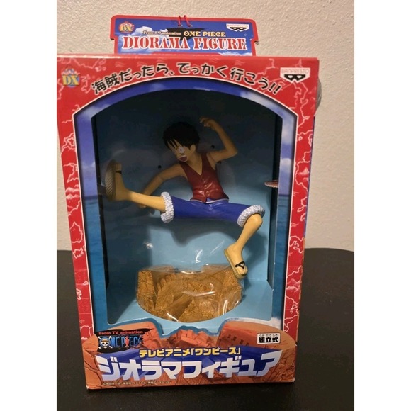 Banpresto Other - One Piece Monkey D Luffy Diorama Anime Figure Official Banpresto 2003 Japan VTG